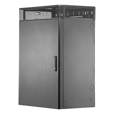 Gabinete de Montaje en Pared TrueEdge™, Con 9 UR para Equipo Activo y 9 UR para Paneles de Parcheo, Fabricado en Acero, 