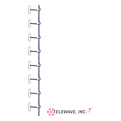 Antena Base UHF, de 8 Dipolos, Rango de Frecuencia 406 - 512 MHz.
