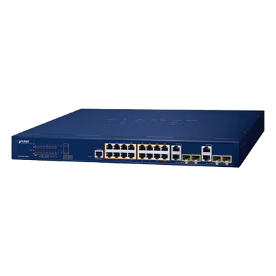 Switch Administrable PoE de 16 Puertos 10/100/1000 Mbps 802.3af/at, 4 Puertos SFP Gigabit, Hasta 240 W