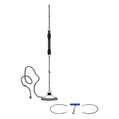 Antena móvil para CB, montaje magnético con conector BNC Macho