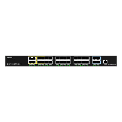Switch Gigabit Administrable / 24 puertos 10/100/1000 Mbps + 4 Puertos SFP Uplink / Compatible con GWN Cloud.