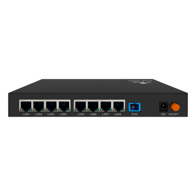 ONU Bridge PoE G/EPON + 1 Puerto SC/UPC + 8 puertos Gigabit con salida PoE/PoE+