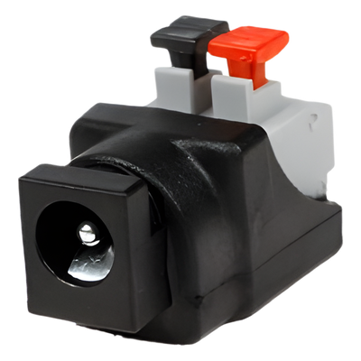 Adaptador tipo Jack de 3.5 mm Hembra Polarizado de 12 vcd con Terminales de Presión