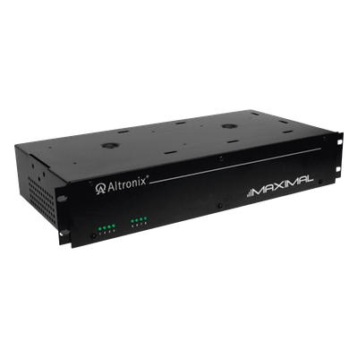 Controlador de acceso con fuente de alimentación/cargador, 8 salidas de relé con fusibles, 12/24 VCC a 6 A, 115 VCA, 2 U