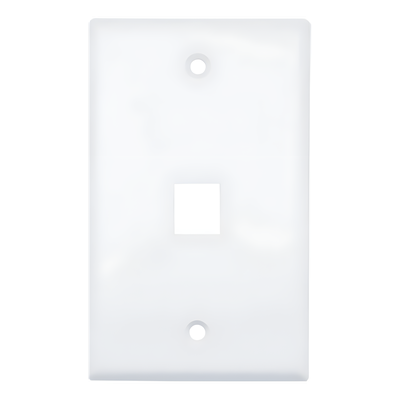 Placa Pared (Face Plate / 1 Puerto / Color Blanco / Caja con 20 Piezas