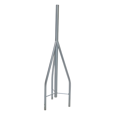 Tramo de remate / copete, tubo industrial 1 1/4" con tubo central 1 7/8", galvanizado por electrólisis