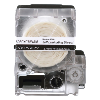 Casete de 300 Etiquetas Autolaminadas de 19.1 x 25.4 mm (0.75 x 1 Pulgadas), para Cables de 2 a 4 mm (0.08 a 0.16 Pulgad