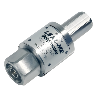 Protector Coaxial RF Con Filtro Para 1.8 GHz a 3.8 GHz y 4.2 GHz a 6.0 GHz con Conector N Macho al Equipo