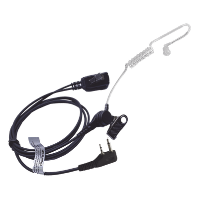 Micrófono - audífono de solapa con tubo acústico transparente para ICOM IC-F11/ 14/ 3021/ 3013/ 3103/ 3003/ 1100D/2100D