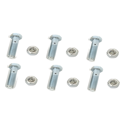 Paquete de 6 tornillos y tuercas de acero inoxidable 3/8 x 2”.