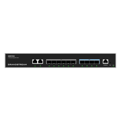 Switch Gigabit Administrable / 24 puertos 10/100/1000 Mbps + 4 Puertos SFP Uplink / Compatible con GWN Cloud.