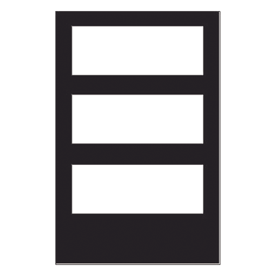 Puerta para Gabinete de 3 Niveles / para Paneles NOTIFIER / Color Negro