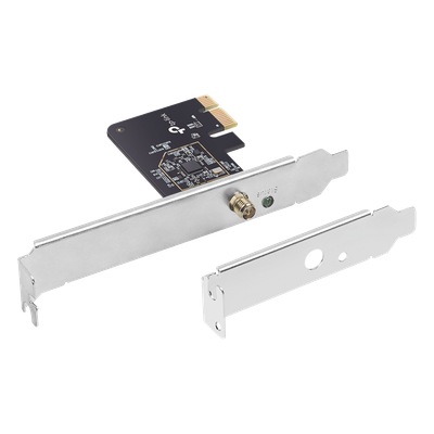 Adaptador PCI inalámbrico doble banda AC 600 Mbps / Antena de alta ganancia / Tecnología MU-MUMO / Seguridad WPA3 / Sopo