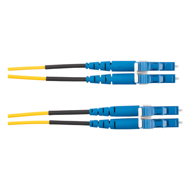 Jumper de Fibra Óptica OS2, 2 Fibras, 1.6 mm, Chaqueta LSZH, LC Dúplex a LC Dúplex, 2 Metros