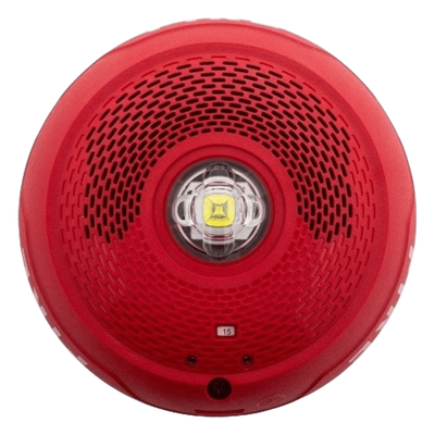 Bocina con Lámpara LED Estroboscópica / 4 Hilos / Montaje en Techo / 15 Hasta 117 Candelas / 1/4, 1/2, 1 y 2 W / Tamper 