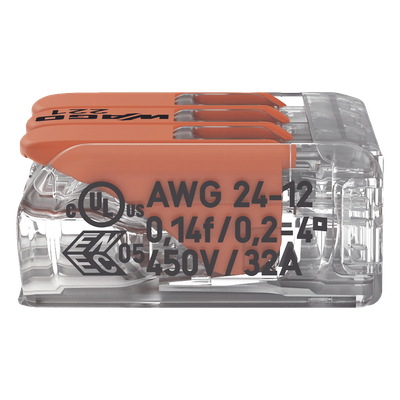 Conector Compacto para 1 Cable de Entrada 2 Cables de Salida / Cables Compatibles 28AWG-12AWG