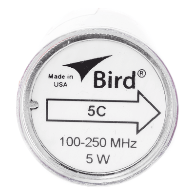Elemento de 5 Watt en linea 7/8" para Wattmetro BIRD 43 en Rango de Frecuencia de 100 a 250 MHz.