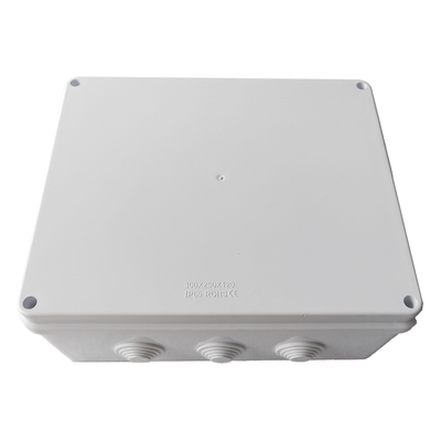 Caja de Conexiones Impermeable IP65, 12 Entradas, Dimensiones 300 x 250 x 120 mm, para Instalaciones Industriales, Comer