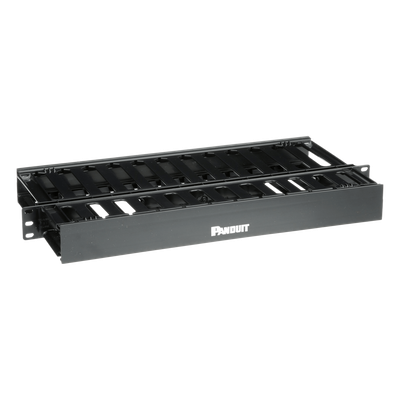 Organizador de Cables Horizontal PatchLink, Doble (Frontal y Posterior), Para Rack de 19in, 1UR