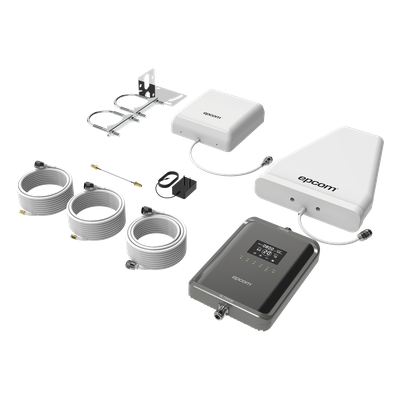 Kit Amplificador de Señal Celular PENTA banda de frecuencia / Mejora las llamadas convencionales y VoLTE / Soporta los d