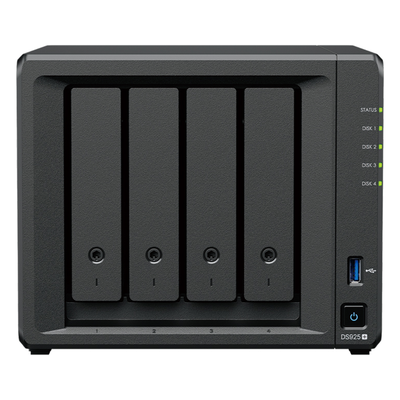 Servidor NAS de 4 Bahías (Expandible a 9 Bahías) / Hasta 162 TB / Servicio Nube Gratis (P2P) / Administración Remota y R