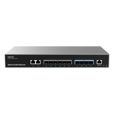 Switch Gigabit Administrable / 24 puertos 10/100/1000 Mbps + 4 Puertos SFP Uplink / Compatible con GWN Cloud.