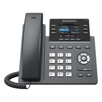 Teléfono IP 6 líneas grado operador / 24 teclas multipropósito virtuales / WI-FI 6 doble banda y bluetooth / Dos puertos