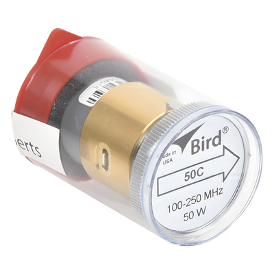 Elemento de 50 Watt en linea 7/8" para Wattmetro BIRD 43 en Rango de Frecuencia de 100 a 250 MHz.