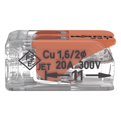 Conector Compacto para 1 Cable de Entrada 1 Cable de Salida / Cables Compatibles 28AWG-12AWG