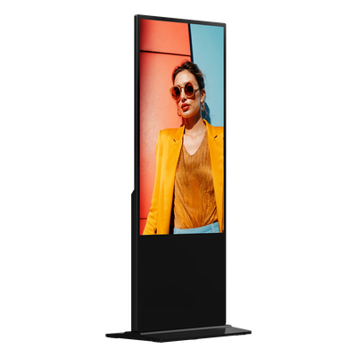 Pantalla Táctil de 55" 4K para Publicidad Digital / Base para Piso (Tótem) / Gestión de Contenido y Control Centralizado
