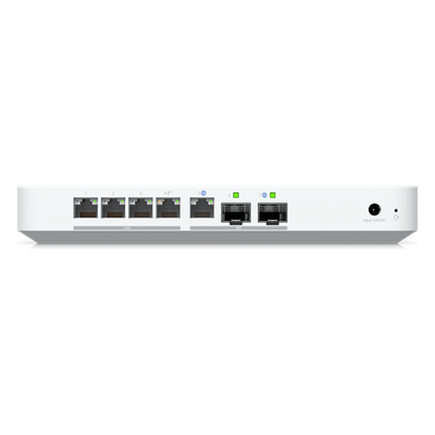 UniFi Cloud Gateway UCG Fiber / Administra todas las líneas UniFi / (4) puertos 2.5 GbE y (1) puerto LAN SFP+ 10G, (1) p