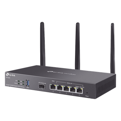 Router Omada VPN / SDN Multi-WAN Gigabit / 1 Puerto WAN SFP Gigabit / 1 Puerto WAN RJ45 Gigabit / 2 Puertos LAN RJ45 Gig