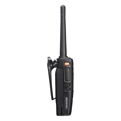 400-520 MHz, 64 Canales, Digital NXDN-DMR-Análogo, GPS, Bluetooth, IP67, 2 Pines, Incluye Batería-Antena-Cargador-Clip.
