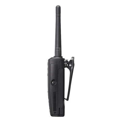 400-520 MHz, 64 Canales, Digital NXDN-DMR-Análogo, GPS, Bluetooth, IP67, 2 Pines, Intr. Seg, Inc. Batería-Antena-Cargado