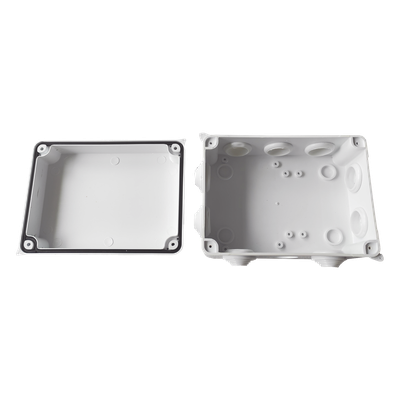Caja de Conexiones Impermeable IP65, 10 Entradas, Dimensiones 150 x 110 x 70 mm, para Instalaciones Industriales, Comerc