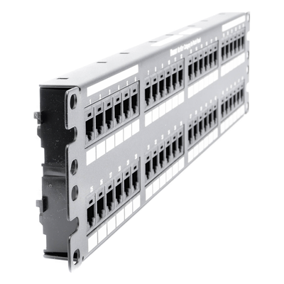 Panel de Parcheo de Impacto 110, Plano, Categoría 5e, de 48 Puertos, 2UR