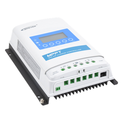 Controlador Solar MPPT 30A 12/24V, Máximo Voltaje de Circuito Abierto Voc 100Vcd, Configurable para Baterías de Litio