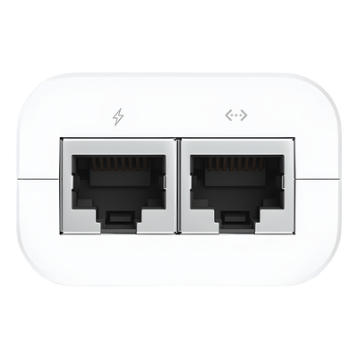 Inyector / Adaptador POE UniFi U-POE (48 VDC, 0.32 A hasta 15W) puerto Gigabit, ideal para equipos UniFi, incluye cable 