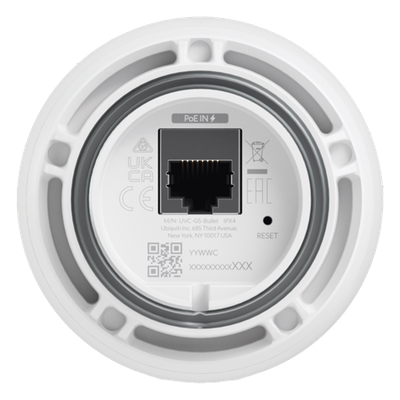 Cámara IP UniFi G5 Bullet 2k (4MPX), 30 FPS, para interior/exterior IP55 resistencia IK04 / micrófono / visión nocturna 