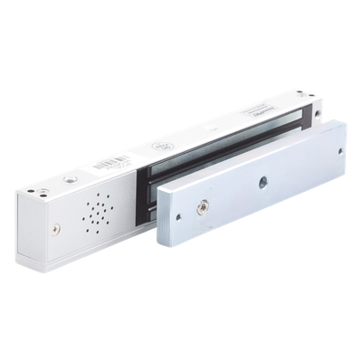 Electroimán 600Lb con Buzzer de alarma de puerta abierta / LED indicador de estado / Sensor de estado de placa/ Libre de