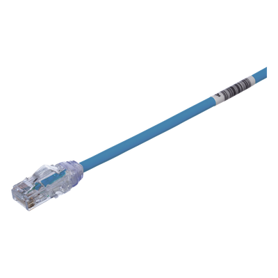 Cable de Parcheo UTP Cat6A, CM/LSZH, Diámetro Reducido (28AWG), Color Azul, 3 metros