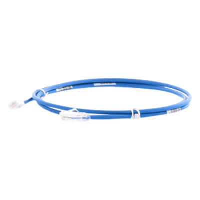 Cable de Parcheo UTP Cat6A, CM/LSZH, Diámetro Reducido (28AWG), Color Azul, 5 metros