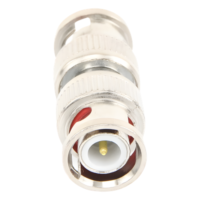 Adaptador tipo barril para 75 Ohm, de conector BNC macho a BNC macho, Níquel/ Oro/ Teflón.