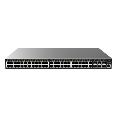 Switch Gigabit PoE+ Administrable / 48 puertos 10/100/1000 Mbps + 6 Puertos SFP+ / Hasta 400W / Compatible con GWN Cloud