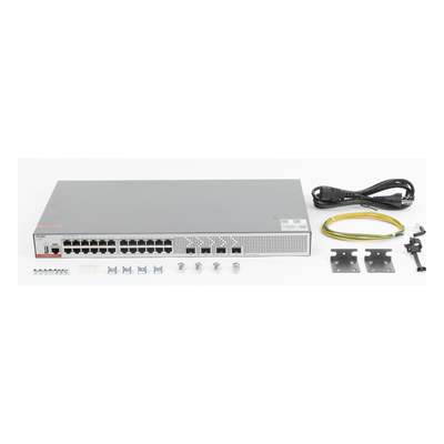 Switch de Acceso Capa 3 con doble Chip para Alta Disponibilidad / Ideal en Redes Empresariales / 24 puertos Gigabit y 4 