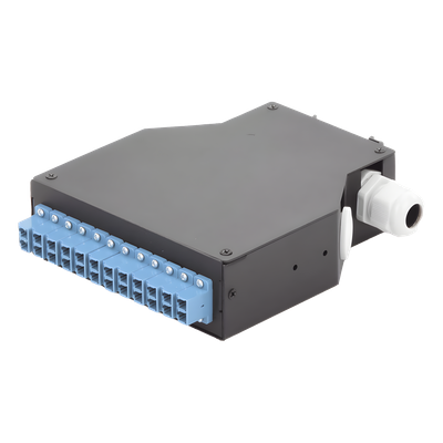 DISTRIBUIDOR DE FIBRA OPTICA PARA RIEL DIN CON ACOPLADORES LC/UPC MONOMODO