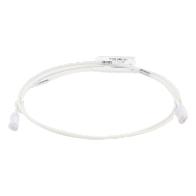 Cable de Parcheo TX6, UTP Cat6, Diámetro Reducido (28AWG), Color Blanco Mate, 5ft