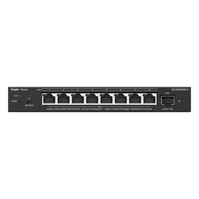 Switch Administrable Capa 2 con PoE+ Multi-Gigabit, 8 puertos 2.5Gb y 1 SFP+ 10G, hasta 130w estándar 802.3af/at