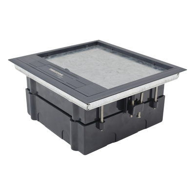Caja de piso para dos módulos universales (Socket M2), para alimentación eléctrica y redes de datos (11000-33401) No inc