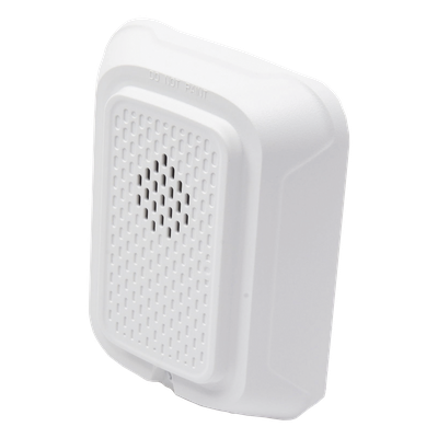 Sirena para Montaje en Pared, 12 a 24 Vcd, Color Blanco, Nuevo Diseño Moderno y Elegante y Menor Consumo de Corriente